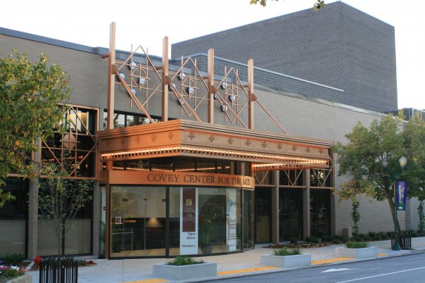 View of Covey Center for the Arts from Center Street